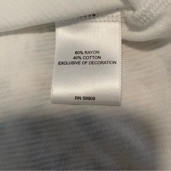 GIBSON LATIMER Crew Neck Loose Short Sleeve Tee White Lightweight Size Large - Picture 15 of 15